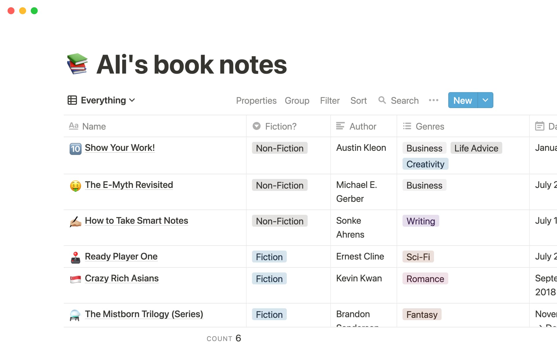 Screenshot of Top 10 Notes & Knowledge Templates in Notion collection by Notion